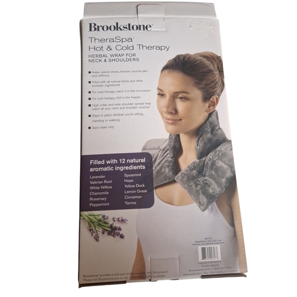 Brookstone TheraSpa Herbal Neck Wrap - Soft Gray - Picture 3 of 7
